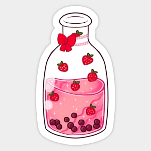 Strawberry Boba Sticker